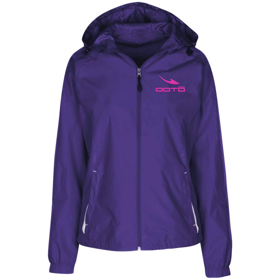 OOTO - DASH EN PINK - LST76 Ladies' Jersey-Lined Hooded Windbreaker - 4 COLORS -