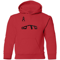 Thumbnail for OOTO - DISTORTED WITH GLYPHIC - BK G185B Youth Pullover Hoodie - 6 COLORS -