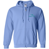 Thumbnail for OOTO - DASH EN TURQUOISE - G186 Zip Up Hooded Sweatshirt - 8 COLORS -