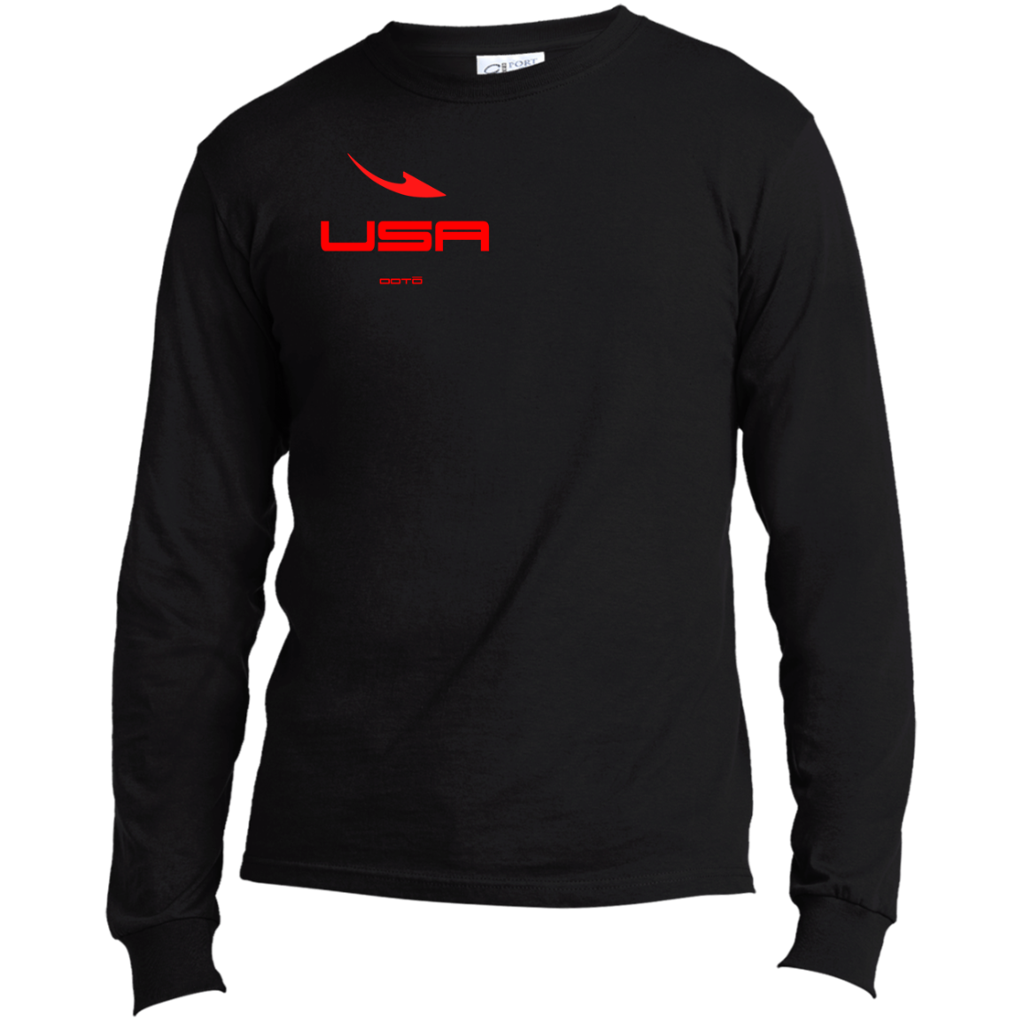 USA OOTO DASH EN RED - USA100LS Long Sleeve Made in the US T-Shirt - 1 COLOR -