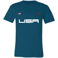 Thumbnail for USA - DASH - FLAG - 3001C Unisex Jersey Short-Sleeve T-Shirt - 6 COLORS -