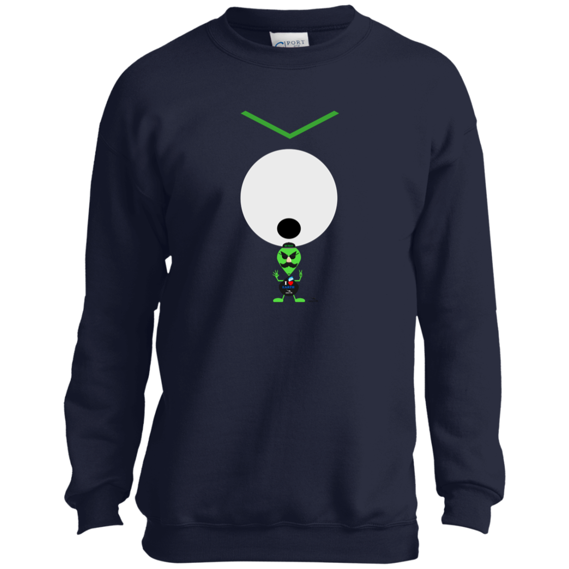 OOTO - "AL' - LINE OF SIGHT - PC90Y Youth Crewneck Sweatshirt - 2 COLORS -