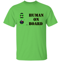 Thumbnail for OOTO - AL- HUMAN ON BOARD G500B Youth 5.3 oz 100% Cotton T-Shirt - 10 COLORS -