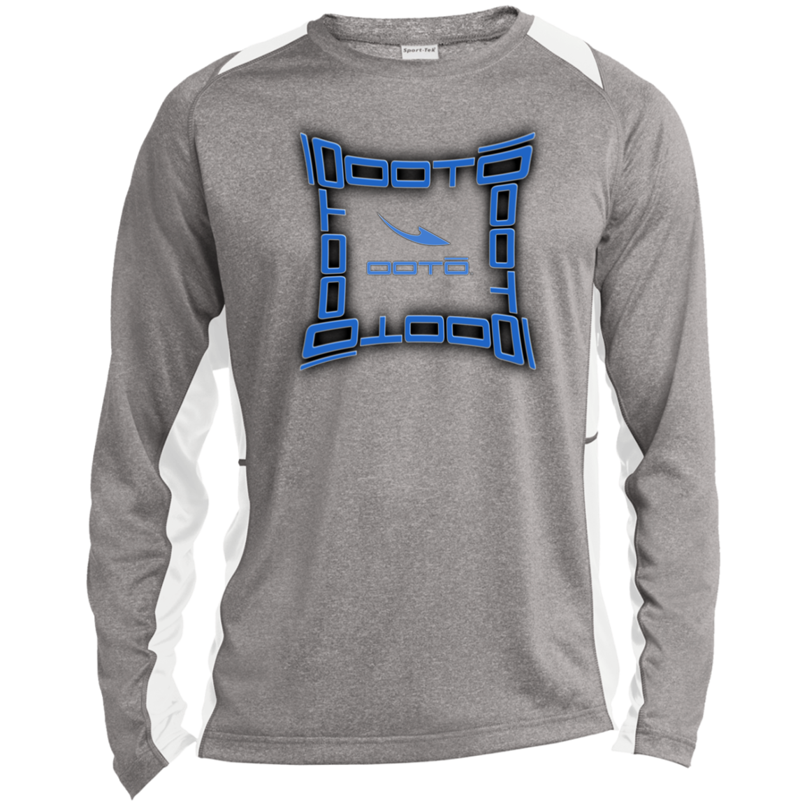 DISTORTA DASH BLUE - ST361LS Long Sleeve Heather Colorblock Performance Tee - 3 COLORS -