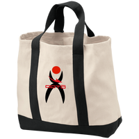 Thumbnail for OOTO - GLYPHIC EN BLACK - RED DASH - B400 2-Tone Shopping Tote - 1 COLOR -