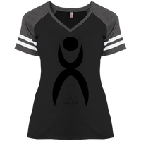 Thumbnail for GLYPHIC EN BLACK - DM476 Ladies' Game V-Neck T-Shirt - 6 COLORS -