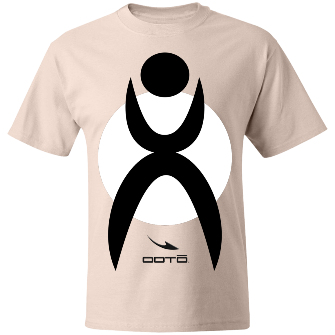 GLYPHIC EN BLACK OVER WHITE CIRCLE - 5180 Beefy T-Shirt - 4 COLORS -