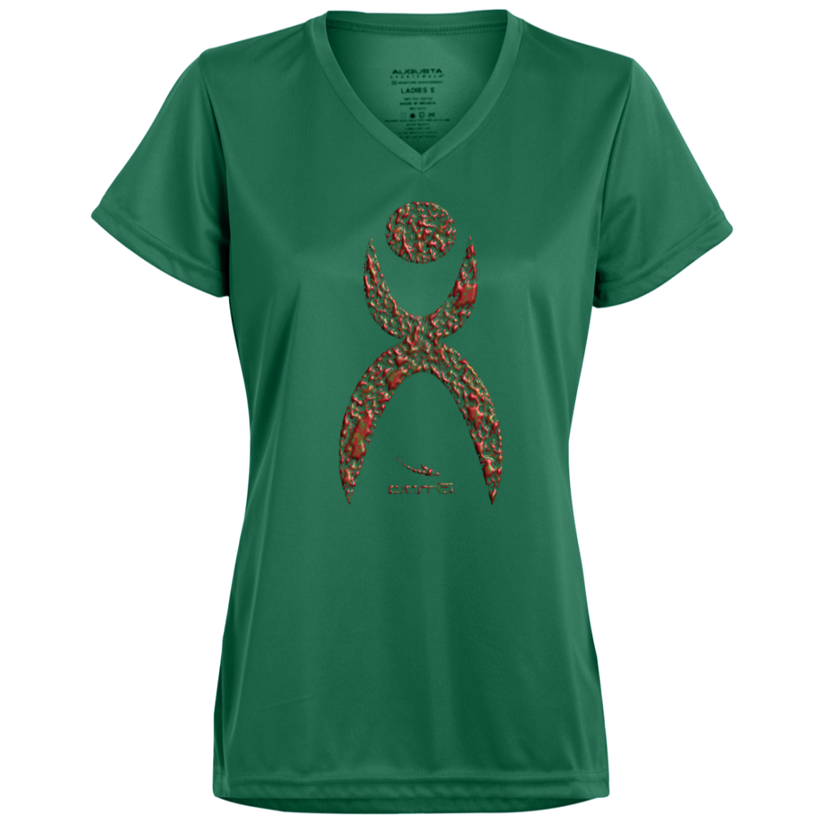 GLYPHIC EN HALTED PHASE - 1790 Ladies’ Moisture-Wicking V-Neck Tee - 6 COLORS -