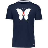 Thumbnail for OOTO - BUTTERFLY EN WHITE -  RED GLYPHIC - 64STTB Youth Essential Dri-Power Tee - 3 COLORS -