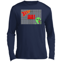 Thumbnail for AL - Hello from JAIL! - selfie - postcard - ST350LS Men’s Long Sleeve Performance Tee 3 COLORS -