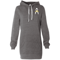 Thumbnail for OOTO - OOTO - GLYPHIC EN WHITE - MAIZE DASH - PRM65DRS Women's Hooded Pullover Dress - 3 COLORS -