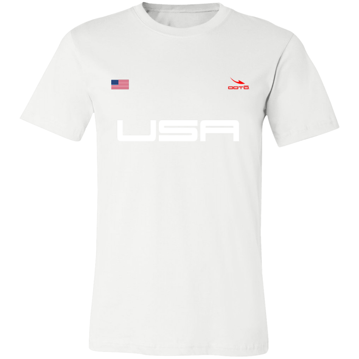 USA - DASH - FLAG - 3001C Unisex Jersey Short-Sleeve T-Shirt - 6 COLORS -