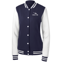 Thumbnail for OOTO - DASH EN WHITE - LST270 Women's Fleece Letterman Jacket - 3 COLORS -