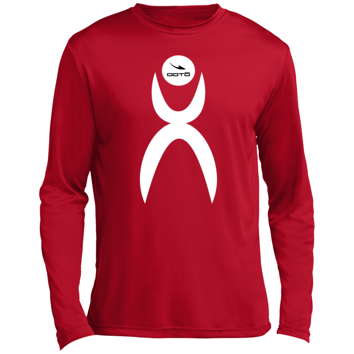 GLYPHIC EN WHITE - DASH EN BLACK - ST350LS Men’s Long Sleeve Performance Tee - 5 COLORS -