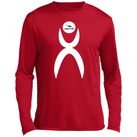 Thumbnail for GLYPHIC EN WHITE - DASH EN BLACK - ST350LS Men’s Long Sleeve Performance Tee - 5 COLORS -