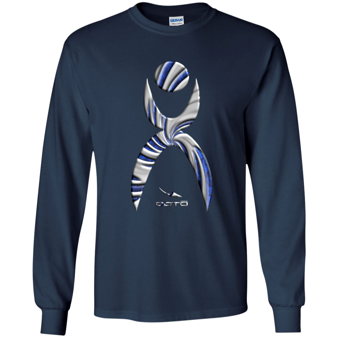 OOTO - GLYPHIC EN DEEP BLUE WITH NEW GALLACTIC FENCE - G540B Youth LS T-Shirt - 4 COLORS -