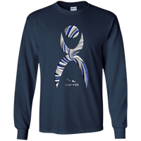 Thumbnail for OOTO - GLYPHIC EN DEEP BLUE WITH NEW GALLACTIC FENCE - G540B Youth LS T-Shirt - 4 COLORS -