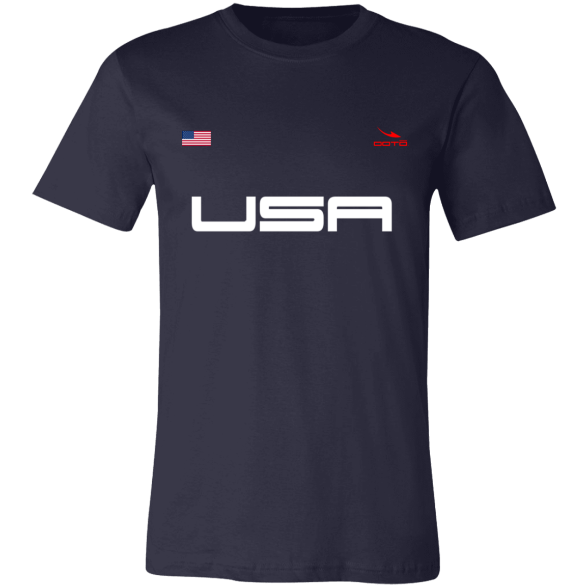 USA - DASH - FLAG - 3001C Unisex Jersey Short-Sleeve T-Shirt - 6 COLORS -