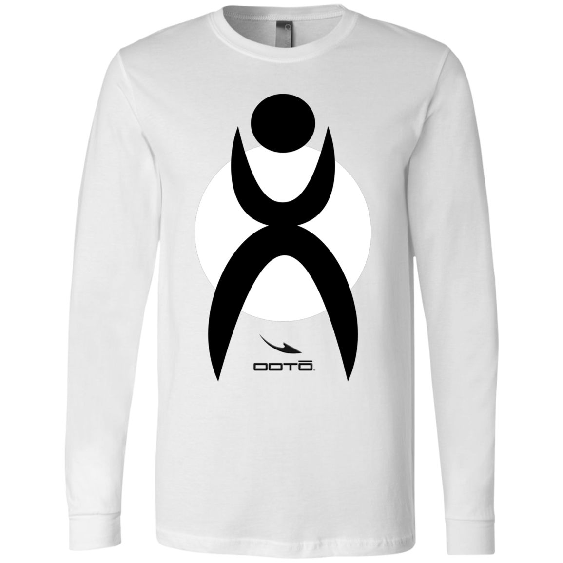 GLYPHIC EN BLACK OVER WHITE CIRCLE - 3501 Men's Jersey LS T-Shirt - 4 COLORS -