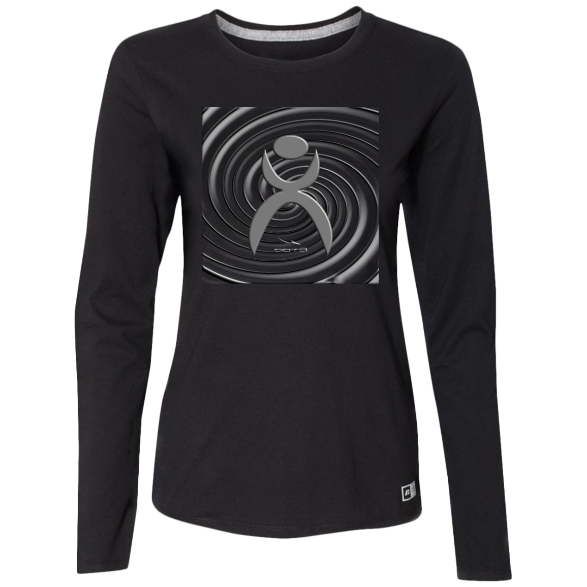 SPIRALING GLYPHIC - 64LTTX Ladies’ Essential Dri-Power Long Sleeve Tee - 3 COLORS -