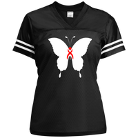 Thumbnail for BUTTERFLY EN WHITE -  RED GLYPHIC - LST307 Ladies' Replica Jersey - 1 COLOR -