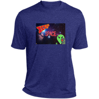 Thumbnail for AL - Hello from SPACE - selfie - postcard - SPACE ST360 Heather Performance Tee - 3 COLORS -