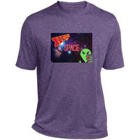 Thumbnail for AL - Hello from SPACE - selfie - postcard - SPACE ST360 Heather Performance Tee - 3 COLORS -