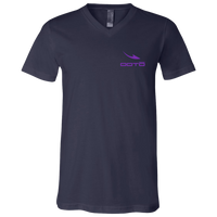 Thumbnail for DASH EN DEEP LAVENDER - 3005 Unisex Jersey SS V-Neck T-Shirt - 4 COLORS -