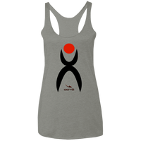 Thumbnail for GLYPHIC EN BLACK AND RED - NL6733 Ladies' Triblend Racerback Tank - 8 COLORS -