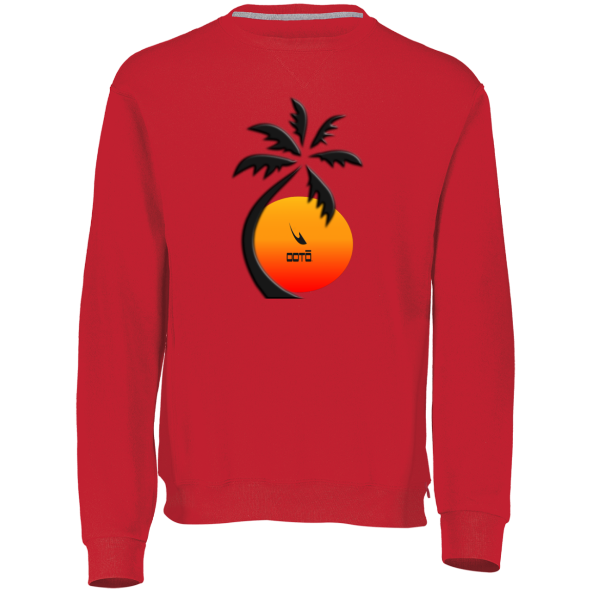 OOTO - PALM SUNSET - 698HBM Dri-Power Fleece Crewneck Sweatshirt - 7 COLORS -