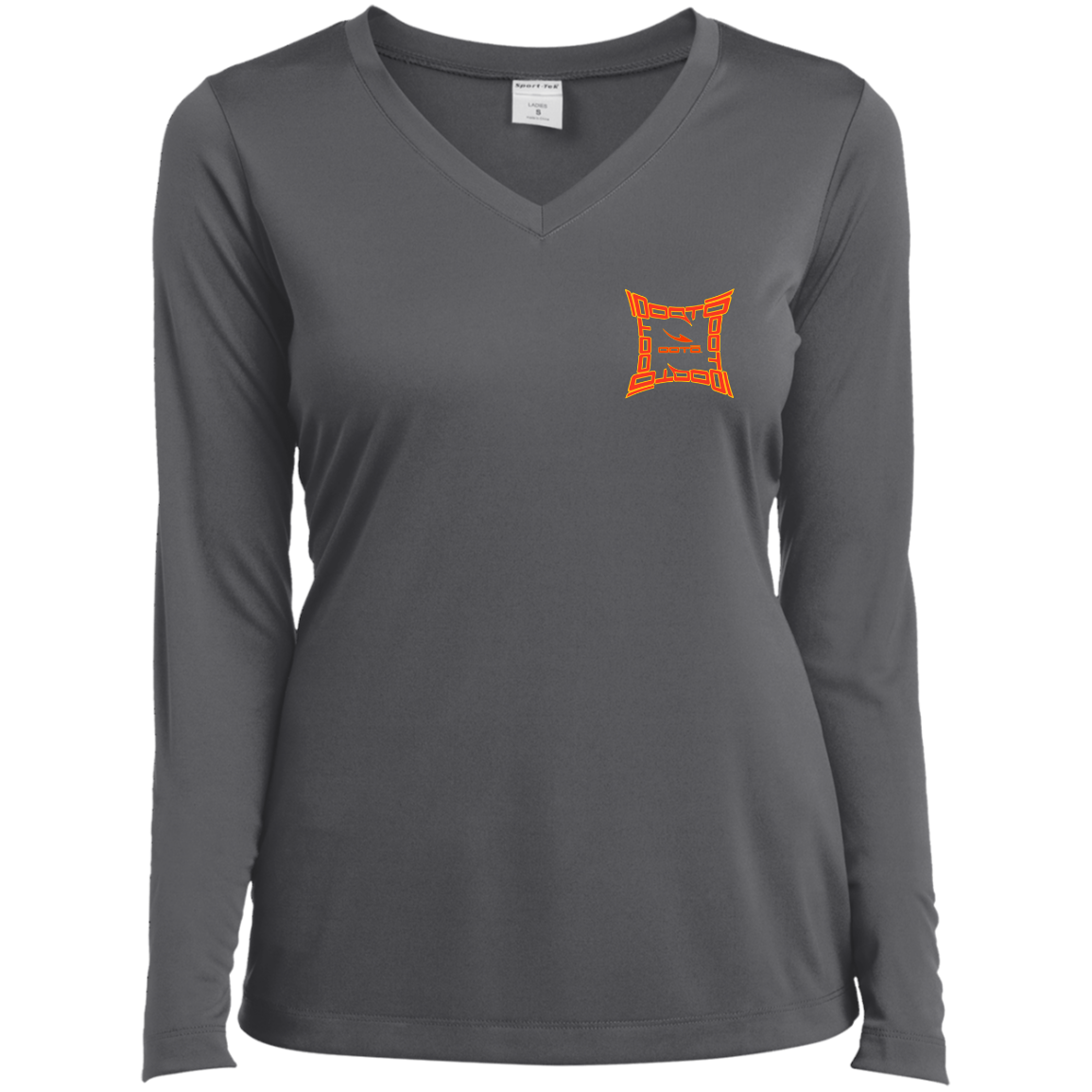 DISTORTA DASH - LST353LS Ladies’ Long Sleeve Performance V-Neck Tee - 2 COLORS -