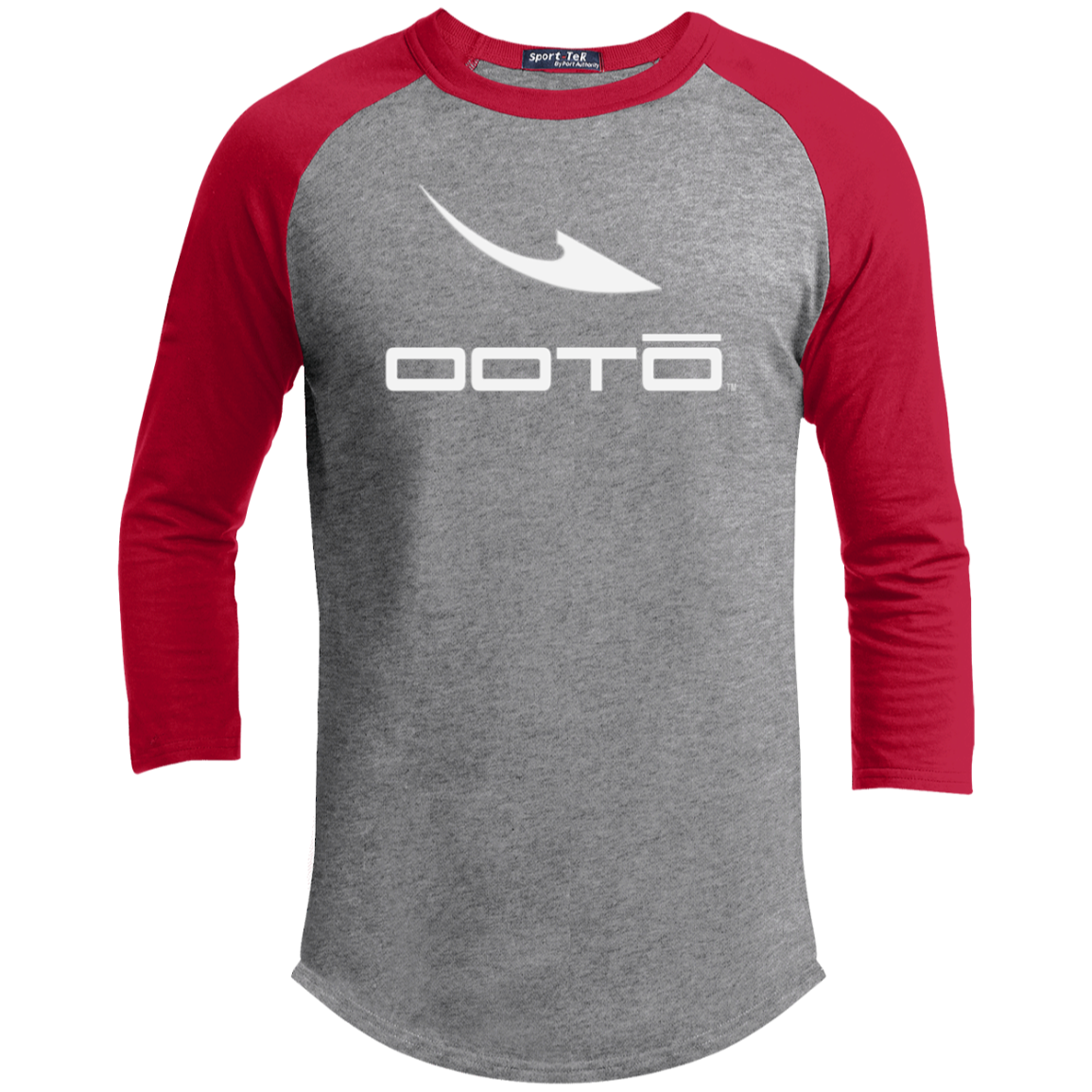 OOTO - DASH WHITE M YT200 Youth 3/4 Raglan Sleeve Shirt - 4 COLORS -