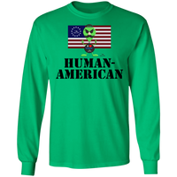 Thumbnail for AL - HUMAN-AMERICAN - G240 LS Ultra Cotton T-Shirt - 7 COLORS -