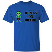 Thumbnail for OOTO - AL- HUMAN ON BOARD G500B Youth 5.3 oz 100% Cotton T-Shirt - 10 COLORS -