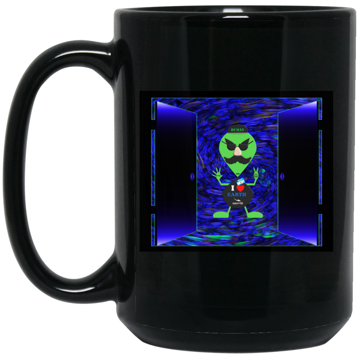 OOTO - DOORWAY - AL MAKES AN ENTRANCE IN COGNITO - BM15OZ 15 oz. Black Mug - 1 COLOR -