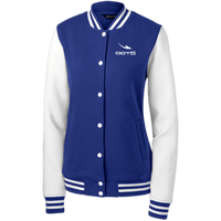 Thumbnail for OOTO - DASH EN WHITE - LST270 Women's Fleece Letterman Jacket - 3 COLORS -