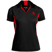 Thumbnail for OOTO - BIG STEPPIN GLYPHIC EN RED -  LST655 Ladies' Colorblock Performance Polo - 7 COLORS -