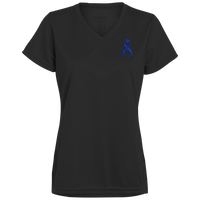 Thumbnail for GLYPHIC EN DEEP BLUE - 1790 Ladies’ Moisture-Wicking V-Neck Tee - 4 COLORS -