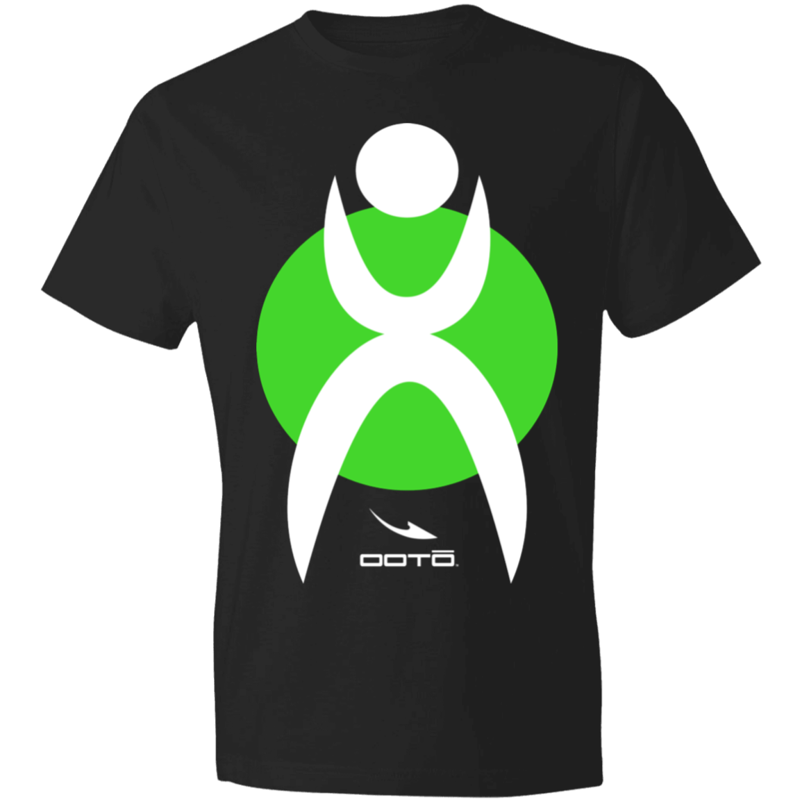 GLYPHIC EN WHITE OVER LIME CIRCLE - 980 Lightweight T-Shirt 4.5 oz - 6 COLORS -