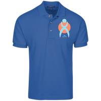 Thumbnail for OOTO - GLYPHIC EN PALE BLUE OVER PDR LT ORANGE CIRCLE - K420 Cotton Pique Knit Polo - 1 COLOR -