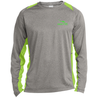 Thumbnail for DASH EN LIME - M ST361LS Long Sleeve Heather Colorblock Performance Tee - 2 COLORS - -