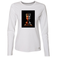 Thumbnail for NEFERTITI X ANCIENT ARTIST UNKNOWN X OOTO - 64LTTX Ladies’ Essential Dri-Power Long Sleeve Tee - 2 COLORS -