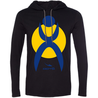 Thumbnail for OOTO - GLYPHIC EN BLUE OVER MAIZE 987 LS T-Shirt Hoodie - 1 COLOR -