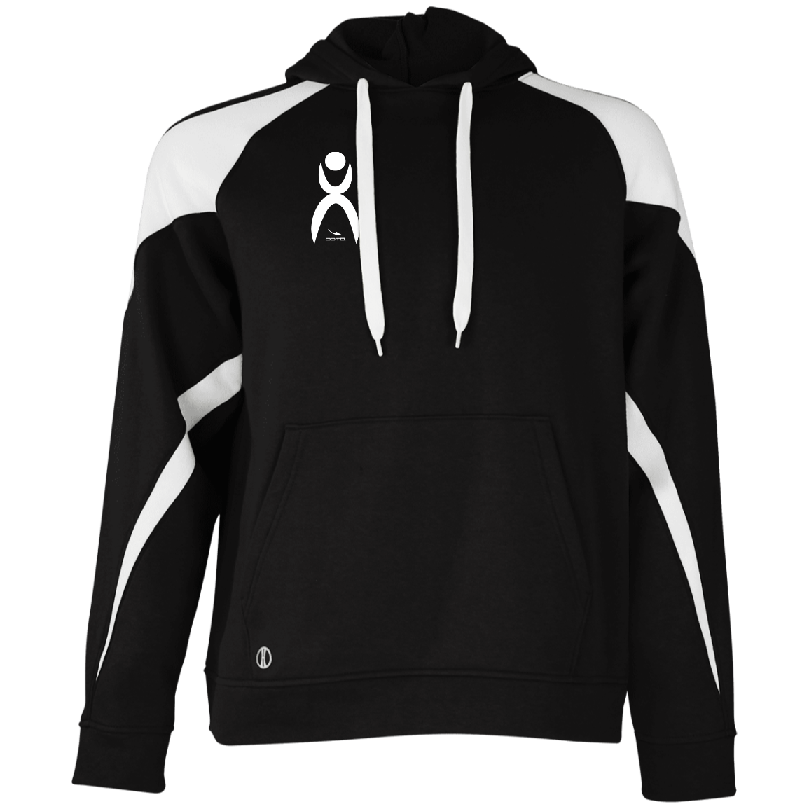 OOTO - GLYPHIC EN WHITE - 229546 Athletic Colorblock Fleece Hoodie - 9 COLORS -