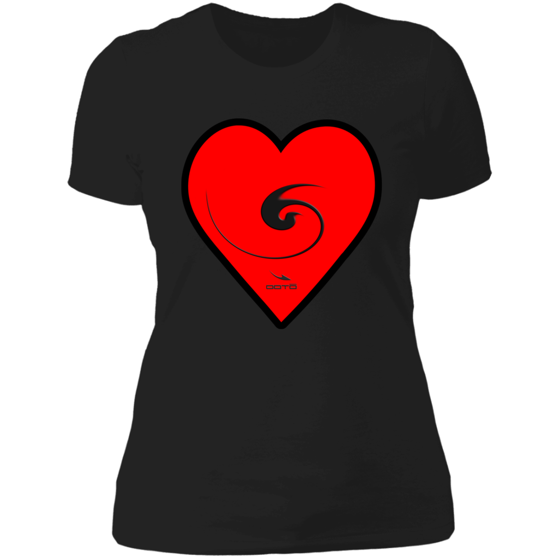 HEART FLYTE WITH DASH EN BLACK - NL3900 Ladies' Boyfriend T-Shirt - 3 COLORS -