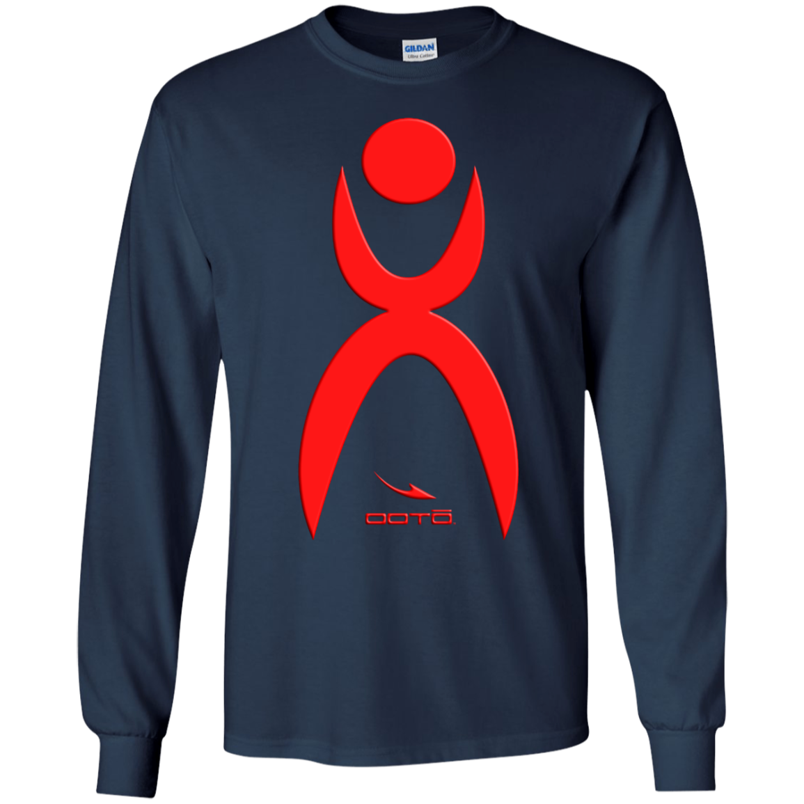 OOTO - GLYPHIC EN RED - G240B Youth LS T-Shirt - 7 COLORS -