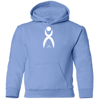 Thumbnail for OOTO - GLYPHIC  EN WHITE - G185B Youth Pullover Hoodie - 11 COLORS -