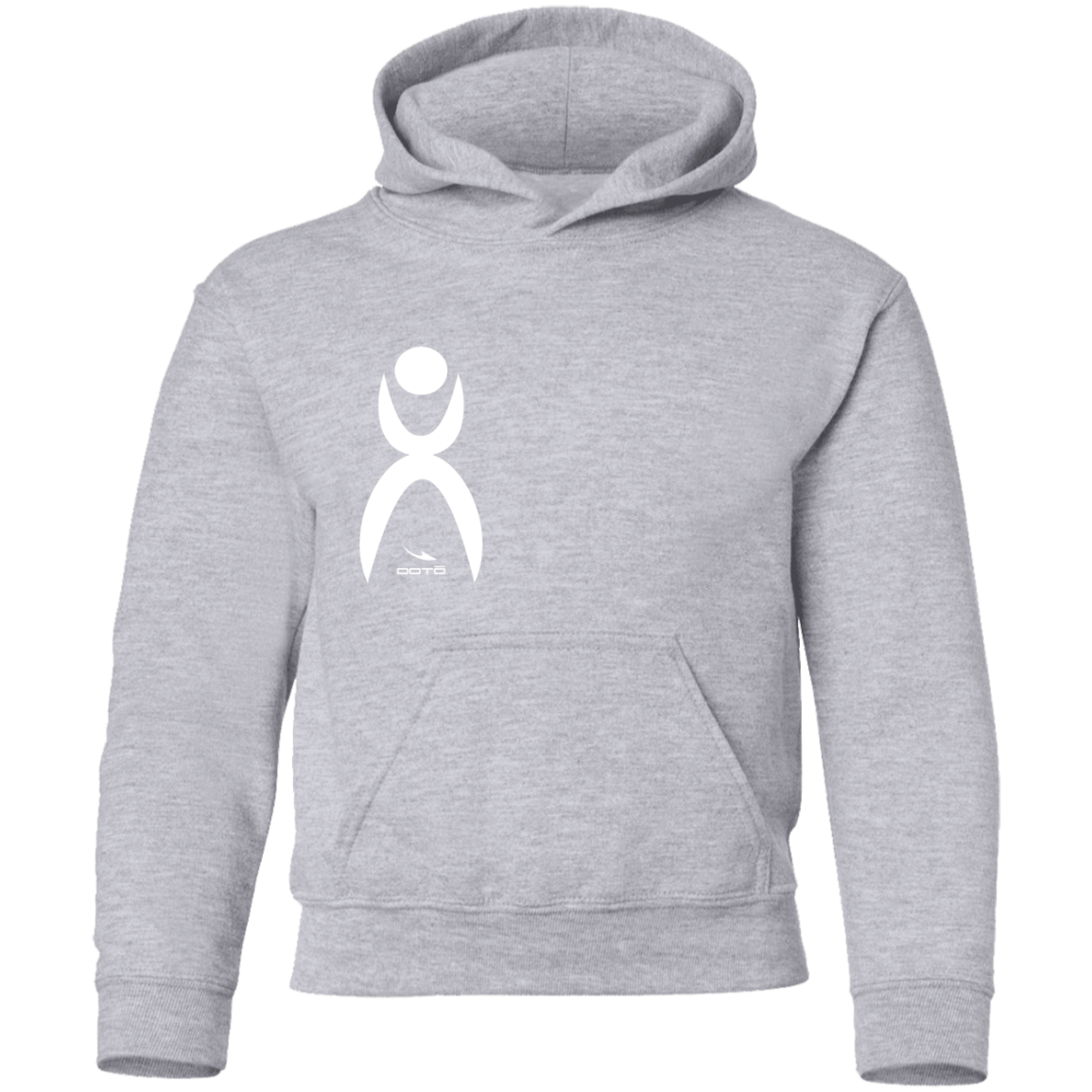 OOTO - GLYPHIC EN WHITE - G185B Youth Pullover Hoodie - 8 COLORS -