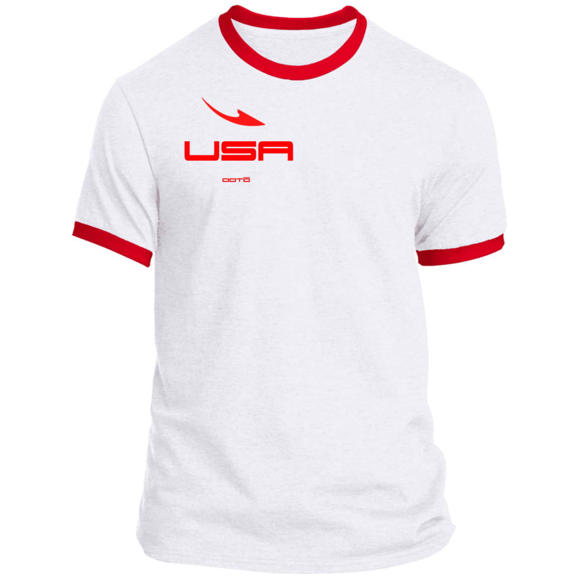 USA OOTO DASH EN RED - PC54R Ringer Tee - 6 COLORS -