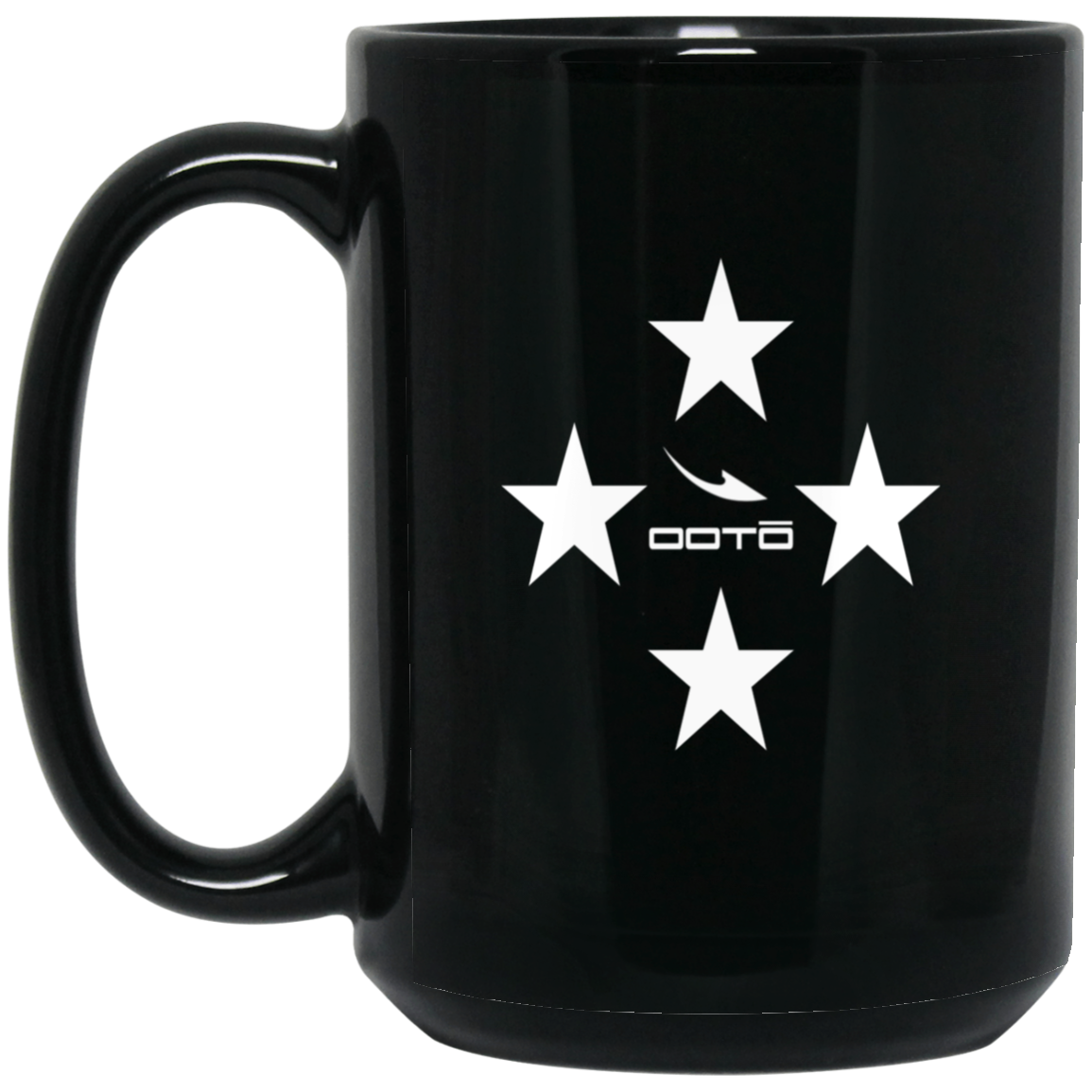 OOTO - 4 STAR DASH WT. - BM15OZ 15 oz. Black Mug - 1 COLOR -